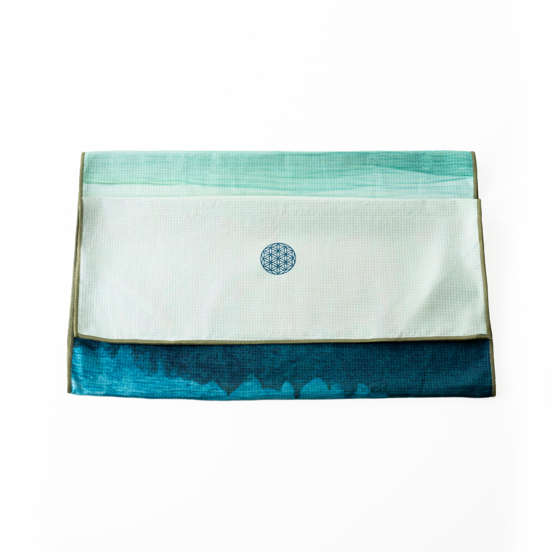 Green yoga towel#color_verdant flow