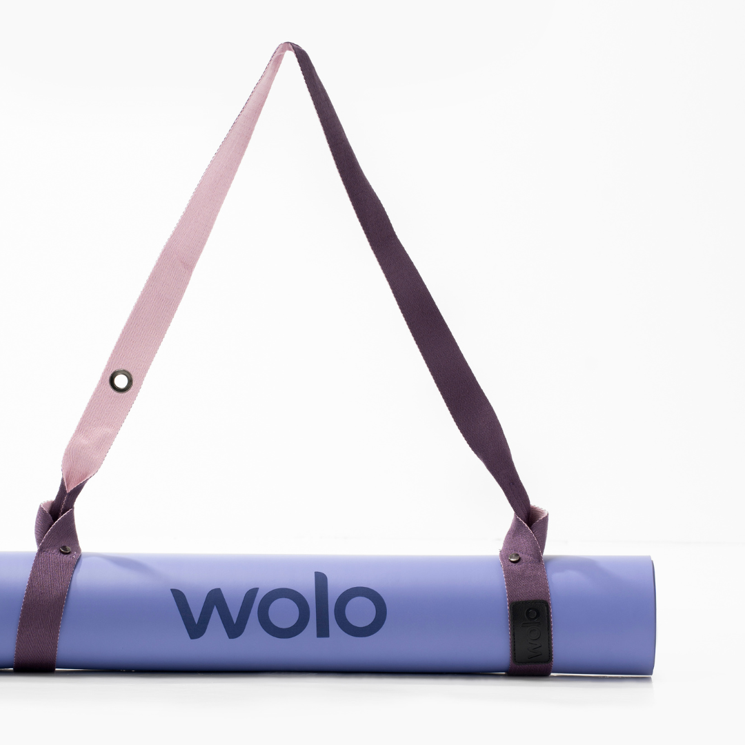 purple mat with purple mat strap#color_lavender purple