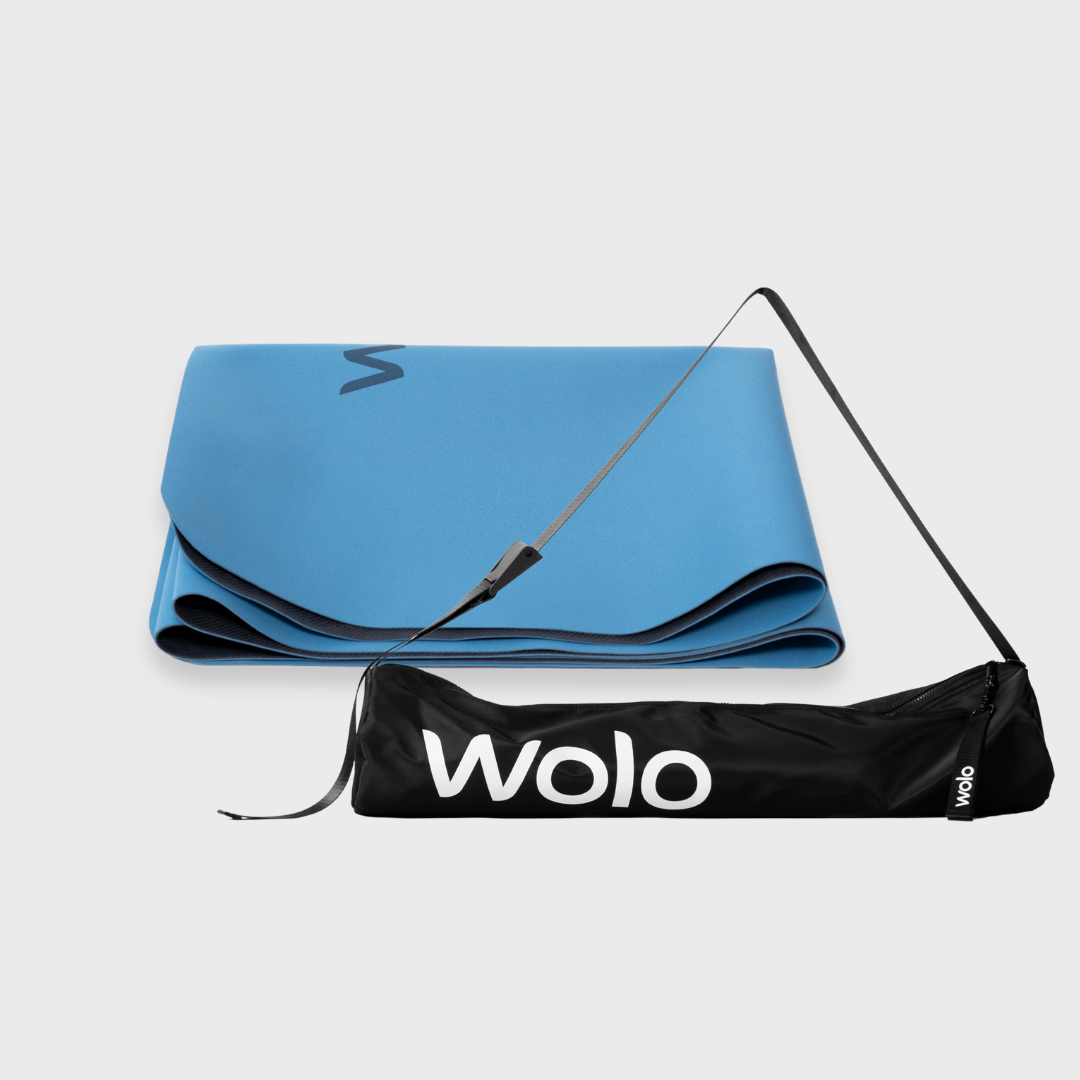 Blue travel mat with mat bag 1#color_ocean blue