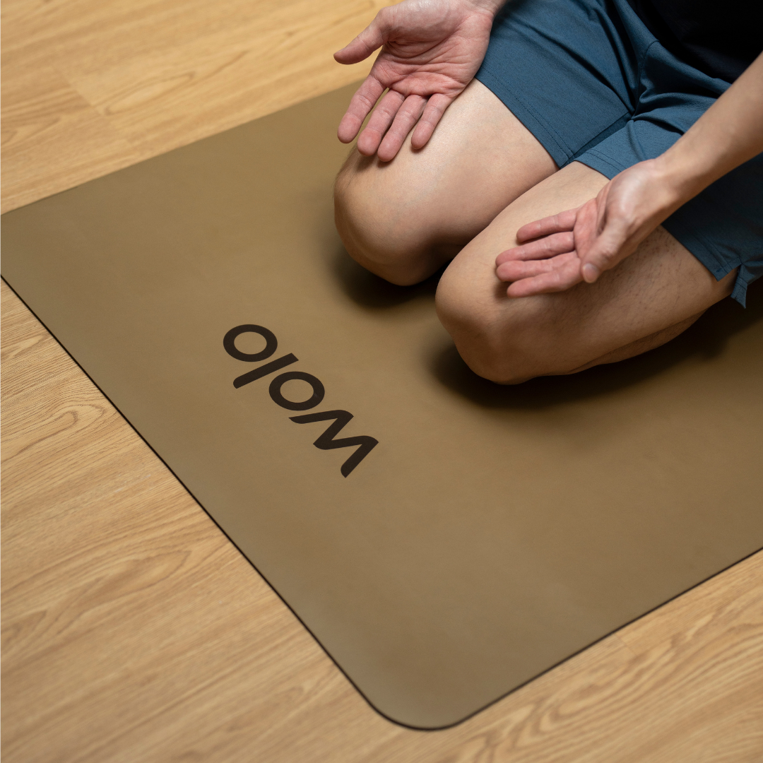 Khaki yoga mat 5#color_pebble khaki