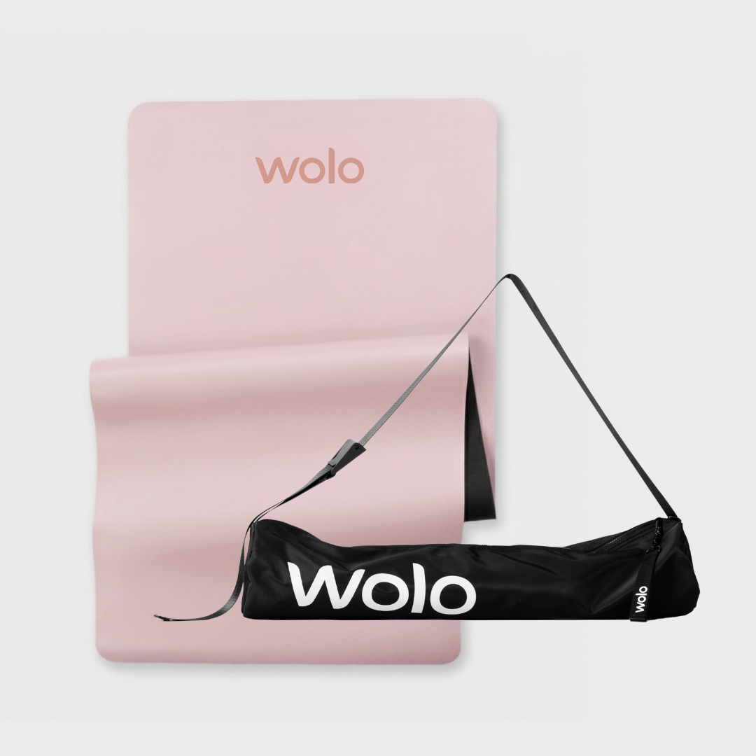 pink yoga mat with bag#color_sakura pink