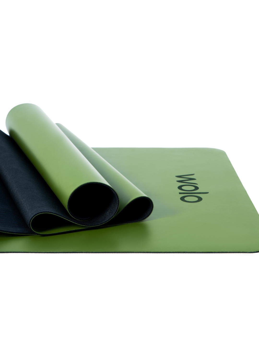 Close-up view of a Sage green yoga mat