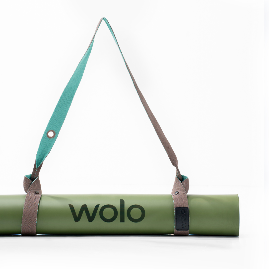 green yoga mat with mint green yoga mat strap