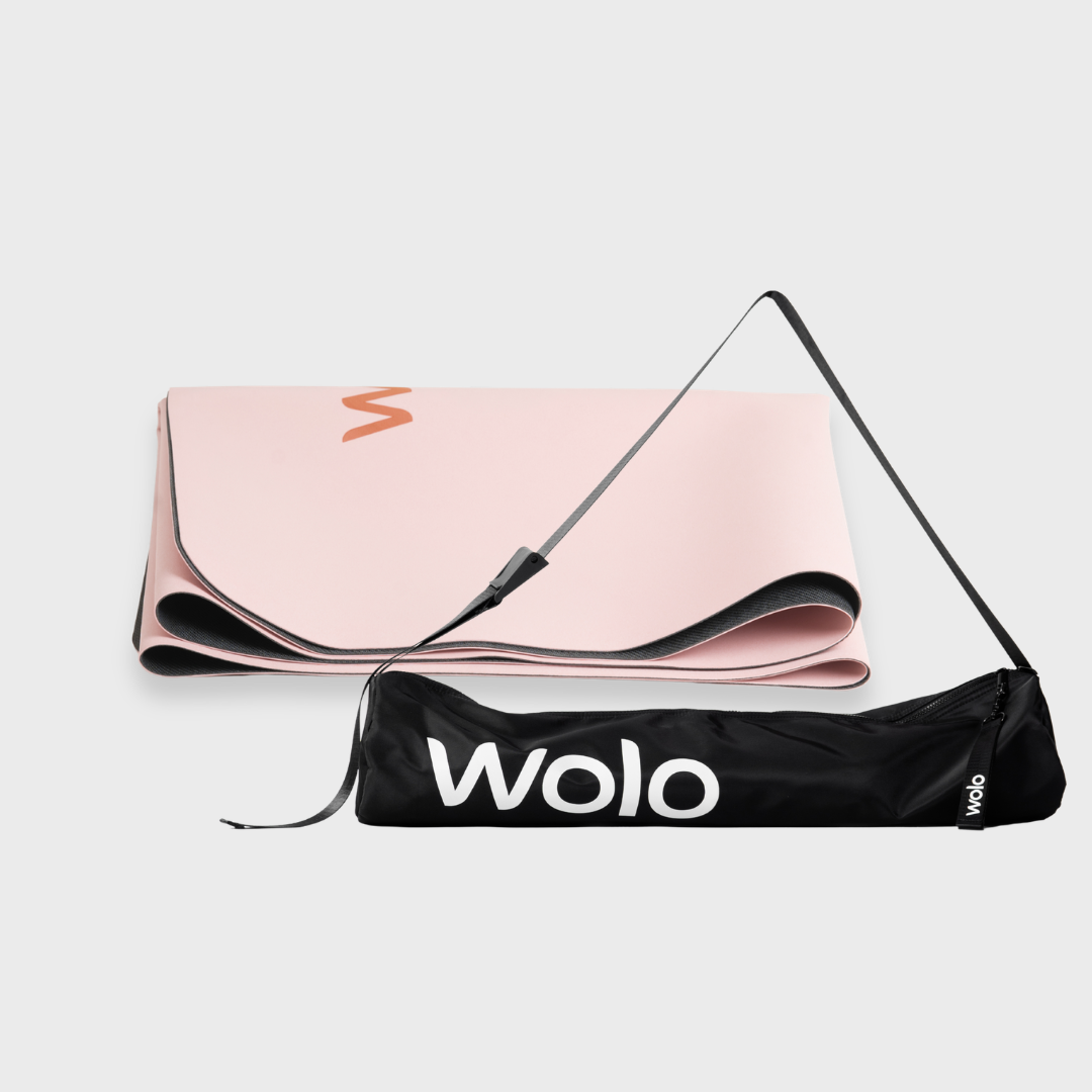 Pink travel mat with mat bag 1#color_sunset pink