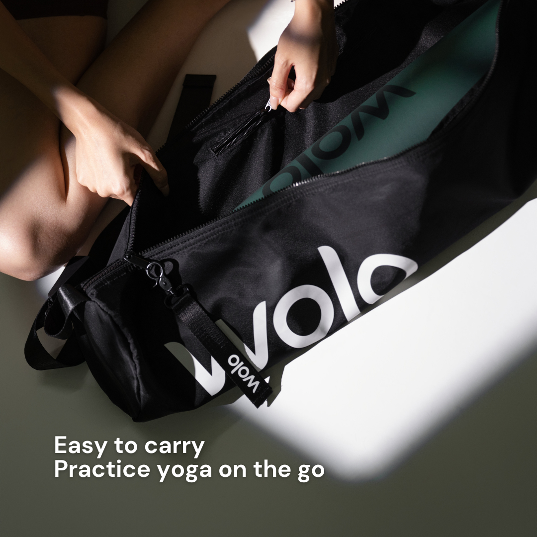 Rainforest Green Away Travel Yoga Mat in Journey yoga bag