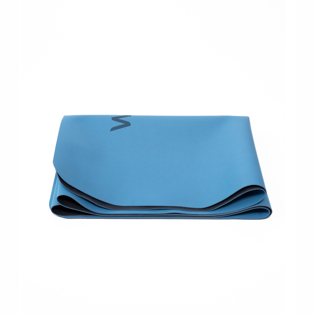 Ocean blue foldable travel yoga mat