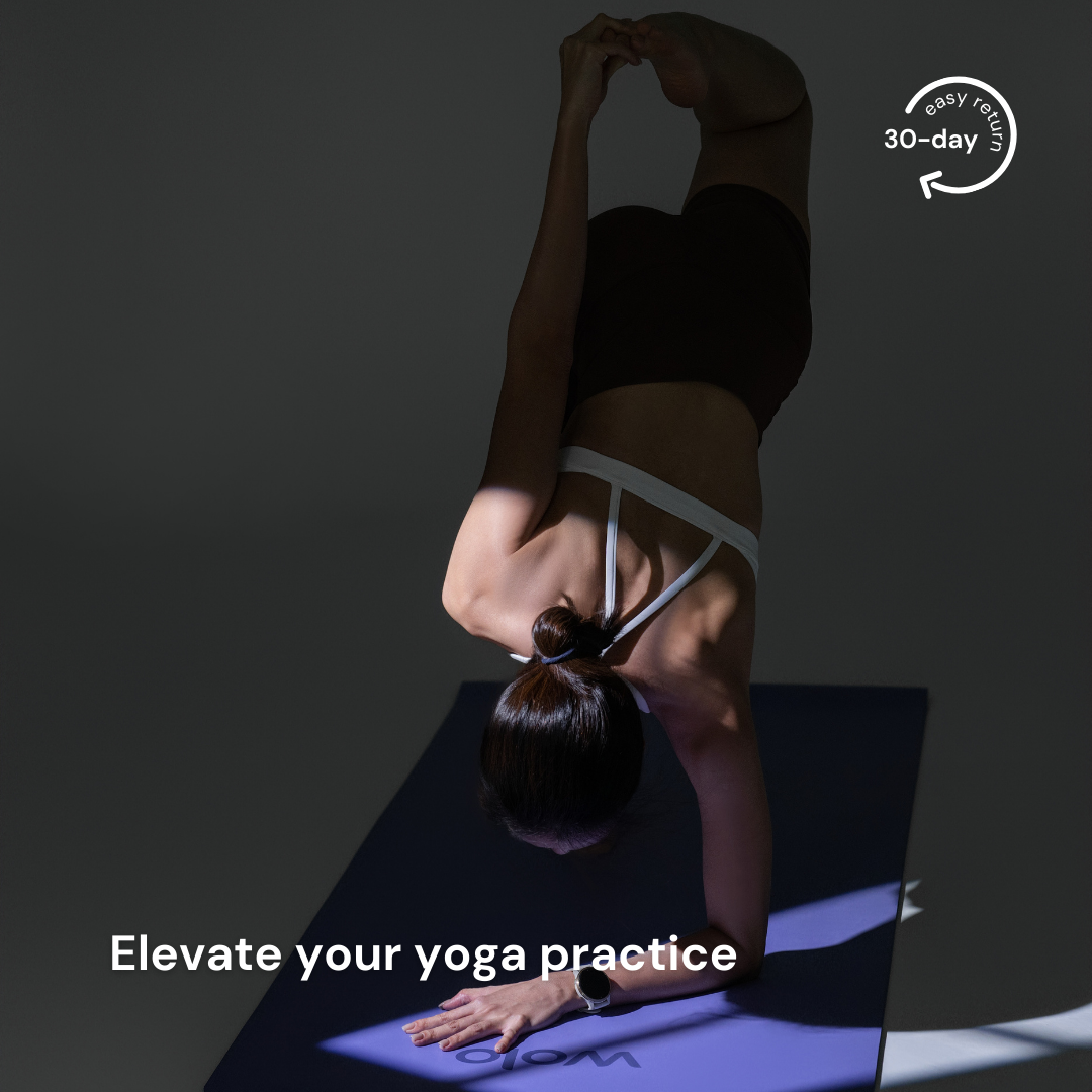 woman practice Dolphin Pose – Single-Arm Variation on lilac purple yoga mat