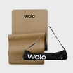 khaki yoga mat with bag#color_pebble khaki